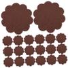 Alipis Greaseproof Bread and Food Wrapping Paper Sheets, 15cm Brown Flower-Edge Parchment, Oil-Absorbent Baking Paper for Sandwiches, Burgers, Fries 500pcs Set view 1