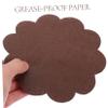 Alipis Greaseproof Bread and Food Wrapping Paper Sheets, 15cm Brown Flower-Edge Parchment, Oil-Absorbent Baking Paper for Sandwiches, Burgers, Fries 500pcs Set view 3