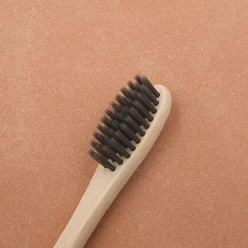 Bamboo Toothbrush with Charcoal Bristles - 100% Eco-Friendly and Biodegradable
