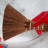 Palm Silk Hoki, Palm Silk Broom, Chiri -Waki - Small Cleaning Brush for Foaming Foam, Bra E - Ungirk Broom, Natural Foam Sweeping Hand Handle view 3