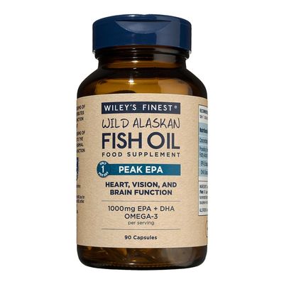 Wiley's Finest Wild Alaskan Fish Oil Peak EPA - Triple Strength Peak EPA and DHA - 1000mg Omega-3s, SQF-Certified - 90 Softgels (90 Servings)