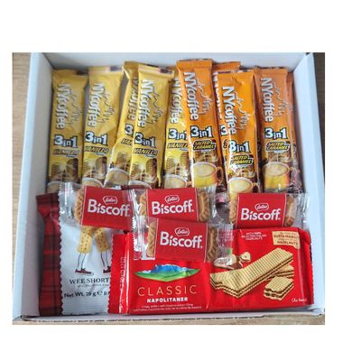 Temas Instant Coffee Gift Box For Men and Women - Coffee Lovers Gifts Set Hamper - Instant Coffee, Border biscuits, Chocolates, and Stirrer - Delights for All Occasions (Coffee Box J)