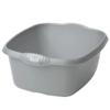 Large Washing Up Bowl 11 Litres Multi-Purpose Plastic Basin Portable Kitchen Home Office Bathroom Washing Sink Rectangular Tub (Silver) view 1