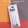 3 Pieces Toothbrush Portable Rotation Toothbrushes Wide Head Tooth Brush with Protective Cover Family Oral Health Care Travel Outing view 3