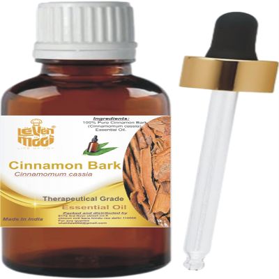 Levenmooi Cinnamon Bark (Cinnamomum Cassia) Pure & Natural Therapeutic Grade Essential Oil Glass with Dropper (15ml)