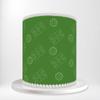 Green White Football Soccer Play Fields Balls Fun Sport Pattern Wrap Around Print A4 Edible Paper Icing Sheet Cake Topper Side Ribbon Border Decor for Personalised Themed Decorations view 1