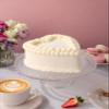 Patisserie Valerie Heart Cake with Fresh Cream & Strawberry Fill - Lambeth Icing - Birthday Celebration - Plain Sponge - Vanilla Swiss Buttercream - Perfect for Her view 2