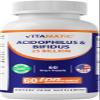 Vitamatic Acidophilus Bifidus 25 Billion DR Capsule - 60 Count - Digestive Support - Made with Prebiotic Inulin Fiber view 1