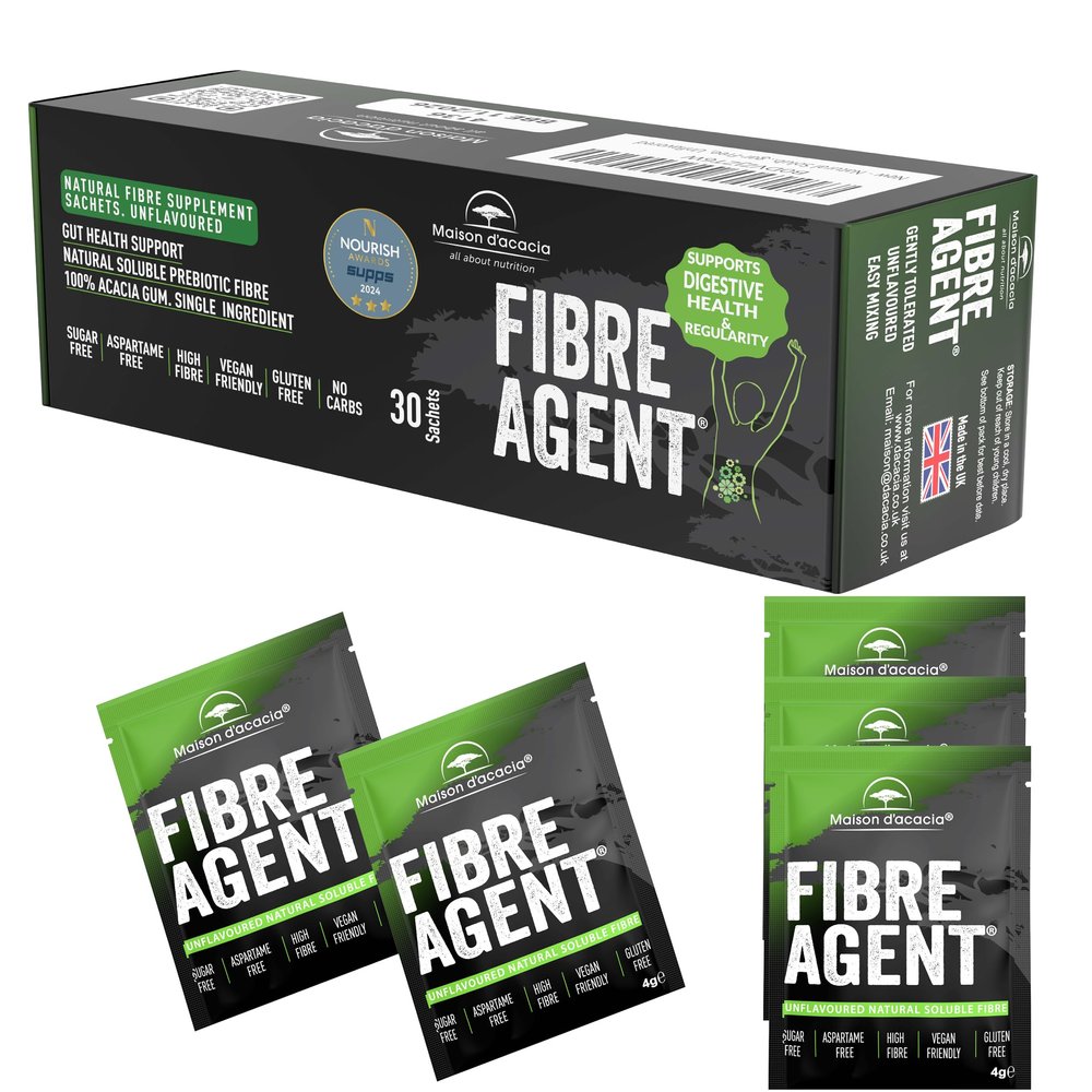 Fibre Supplement 30 Sachets. Prebiotic Natural Gut Health Award Winner. Soluble High Fiber. Unflavoured Regularity Gentle Constipation Relief. No Sugar No Aspartame. Psyllium Husk Inulin Alternative