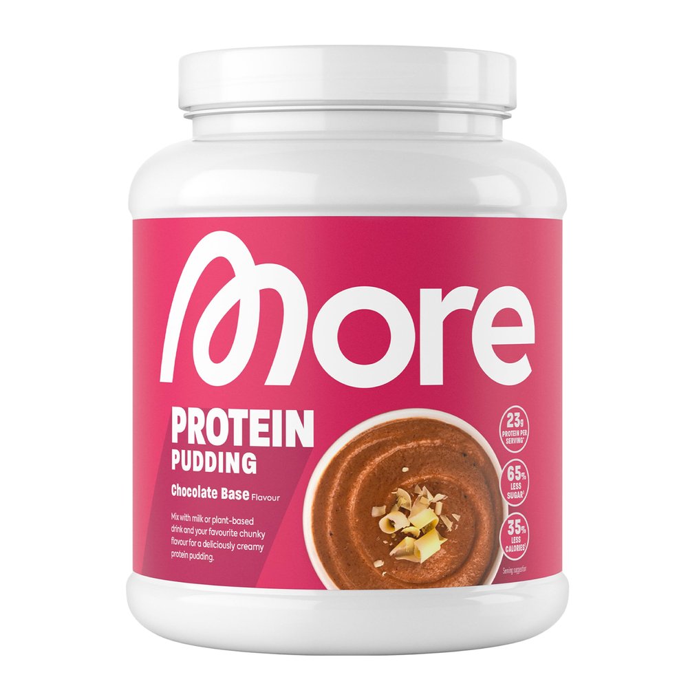 More High Protein Pudding Powder, Chocolate Base, 600 g, 20 Servings - Made in Germany