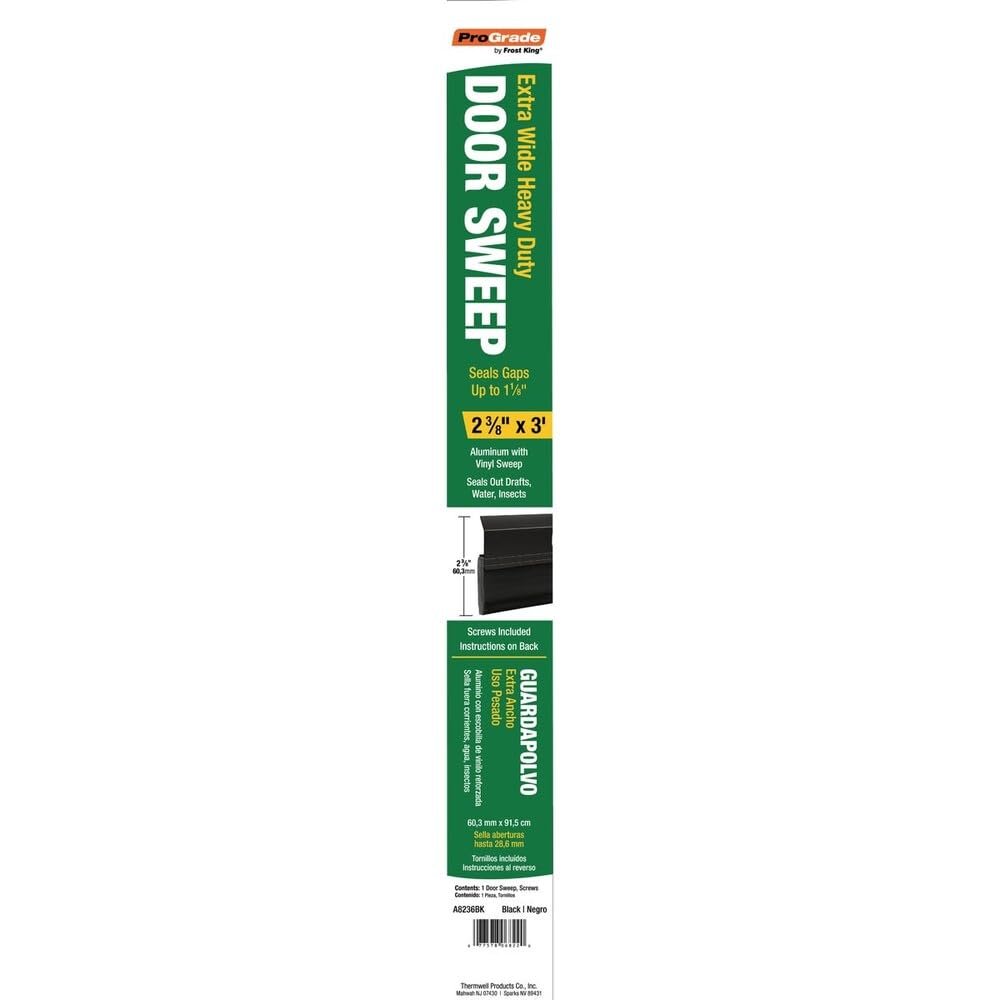 Thermwell Products A82-36B 2.28 x 36 in. Heavy Duty Sweep Black