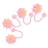 DECHOUS 4pcs Silicone Straw Lids Dustproof Reusable Drinking Straw Covers for Tumblers for Travel and Daily Use view 1
