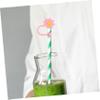 DECHOUS 4pcs Silicone Straw Lids Dustproof Reusable Drinking Straw Covers for Tumblers for Travel and Daily Use view 4