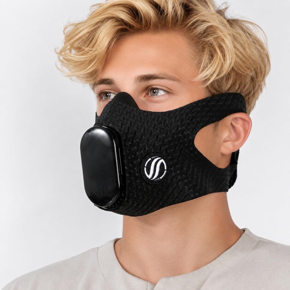Bigbreathe Brest Mask - Breathing Mask for Exercises, Cardio Workouts, Running, Increase Sports Performance, Workout Tolerance, 9 Resistance Levels, Detachable(M)