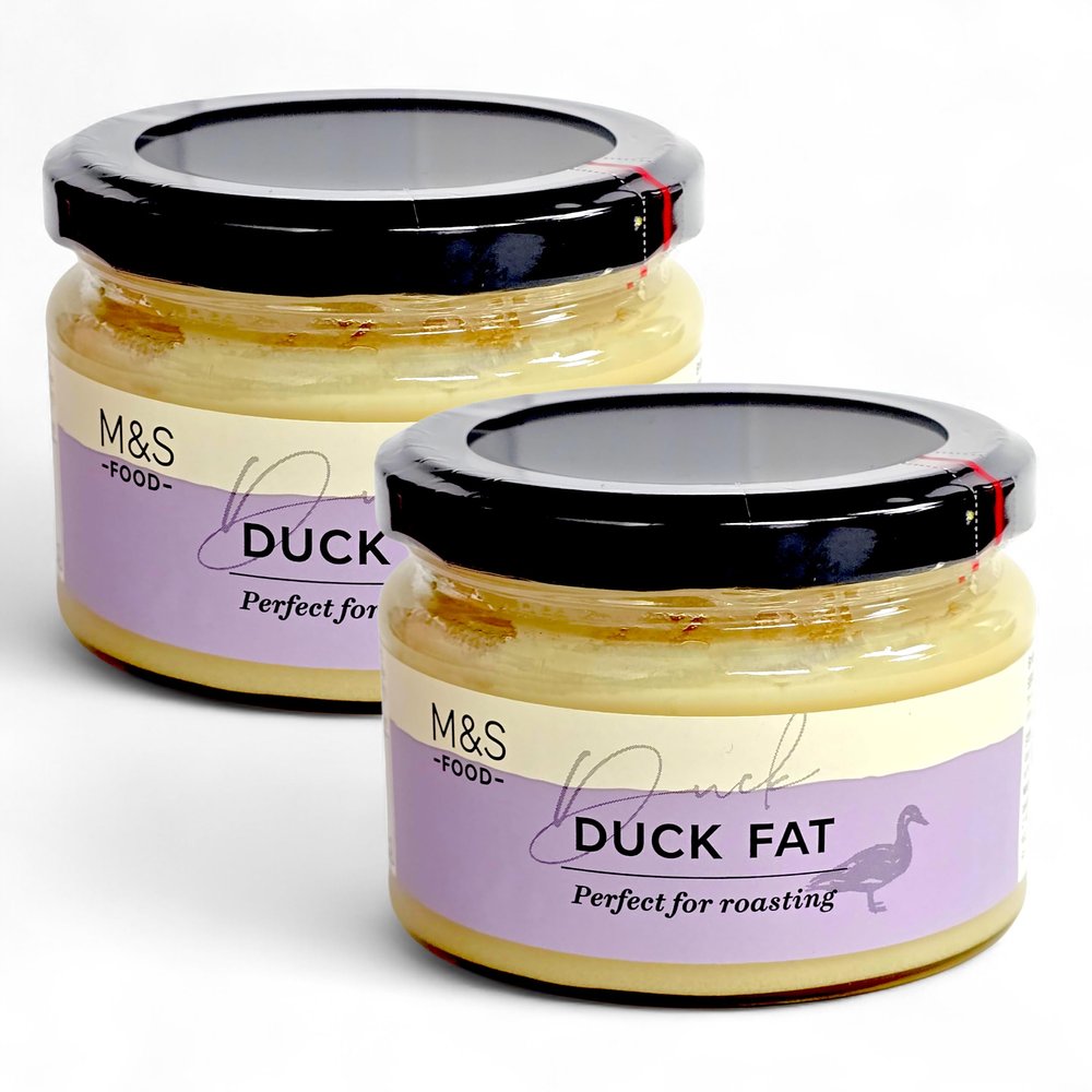 M&S British Duck Fat for Roasting 180g | Premium Cooking Fat | Perfect for Roasting | In Premier Life Store Box (2 Pack)