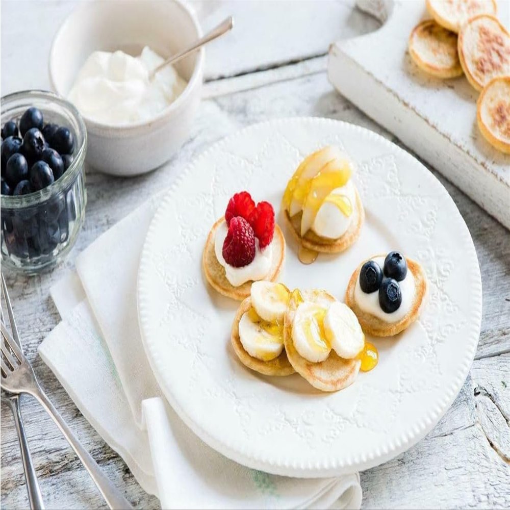 American Style Panqueques Mini Pancakes - Pack of 50 (25 Portions of 2 Units x 40 g) Great for Restaurants and Bakeries