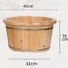 Foot Spa Foot Bath Foot Soak Basin Foot Bath Barrel Natural Wooden Barrel Foot Washing Bucket Leg Barrel Edging Massage Bead Foot Spa for Home view 2