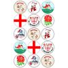 15 x St George's Day Party Pack - Edible Wafer or Icing Cupcake Toppers English Party Cake Decorations Perfect For Brownies Cookies Muffins & More! (Premium Icing Sheet) view 1