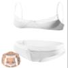 AIEOE Sissy Bikini Set for Men Crossdresser Two Pcs Sissy Outfit Lace Lingerie Sheer Spaghetti Straps Bra and Brief for Gay White view 1