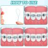 300 Pcs Dental Floss Threader, Deep Clean Dental Floss Threader for Braces, Bridges and Implants Threader Nylon Loop Design for Your Teeth Blue view 4