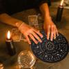 Pendulum Board Crystal Dowsing Set, Natural Amethyst Crystal Wooden Spirit Board Ouija, Metaphysical Dowsing Divination Planchette Board, Divination And Dowsing Crystal Pendulum view 2