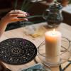 Pendulum Board Crystal Dowsing Set, Natural Amethyst Crystal Wooden Spirit Board Ouija, Metaphysical Dowsing Divination Planchette Board, Divination And Dowsing Crystal Pendulum view 3