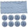12PCS Cheesecloth Napkins, 20x20 Inch Crinkle Polyester Cheese Cloth Napkins, Multipurpose Washable Dusty Blue Cloth Napkins for Dinner Wedding Party Home Decor view 2