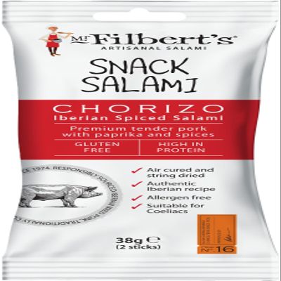 Mr Filberts Grab and Go Pork Salami Chorizo (15 x 38g)