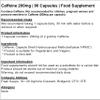 Caffeine 200mg Capsules - (Pure) - Vegan Friendly - Non-GM (90 Capsules) view 2