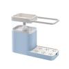 Dish Large Capacity Automatically Liquid Dispenser Box with Tower Hanger Sponge Holder Gray Integrated Holder Drain T the Keep Tools Organized Dish Dispenser Dispensing Sponge view 1