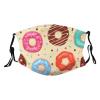 Reusable Cloth Face Mask,Colorful Donuts Pattern Adult Washable Face Cover With Adjustable Earloops Nose Wire view 1