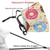 Reusable Cloth Face Mask,Colorful Donuts Pattern Adult Washable Face Cover With Adjustable Earloops Nose Wire view 3
