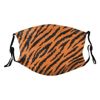Reusable Cloth Face Mask,Tiger Stripes Animal Print Adult Washable Face Cover With Adjustable Earloops Nose Wire