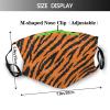 Reusable Cloth Face Mask,Tiger Stripes Animal Print Adult Washable Face Cover With Adjustable Earloops Nose Wire view 2