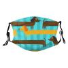 Reusable Cloth Face Mask,Cute Cartoon Dachshunds Adult Washable Face Cover With Adjustable Earloops Nose Wire view 1