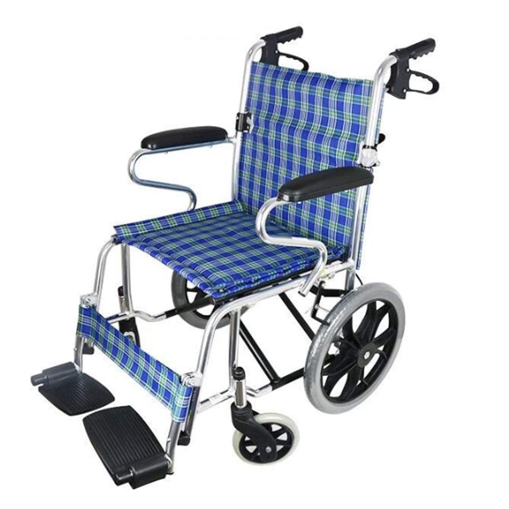 Wheelchair, Aluminum Alloy Lightweight Wheelchair Folding Manual Wheelchair, Disabled Small Wheelchair Wheelchair Travel Wheelchair