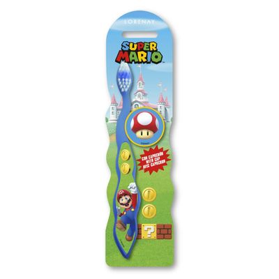 Super Mario Little Teeth Whitening Toothbrush for Kids with Protection Cap, Soft Bristles, Non-Slip Handle for Children Aged 3-12 Years Old | BPA-Free & Non-Toxic Manual Toothbrush