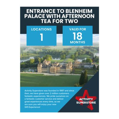 Activity Superstore Entrance to Blenheim Palace with Afternoon Tea for Two