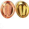 RK NAUTICAL INSTRUMENT Decorative Charan Paduka Set, Copper and Brass Plates, 3 inch, 5-Piece Religious Gift Set view 1