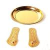 RK NAUTICAL INSTRUMENT Decorative Charan Paduka Set, Copper and Brass Plates, 3 inch, 5-Piece Religious Gift Set view 4