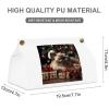 Christmas Siamese Cat Tissue Box Cover Tissue Box Holder PU Leather Tissue Box Cover Rectangle Tissue Box Covers Tissue Box Cover Square Tissue Cover for Bathroom Car Office view 2