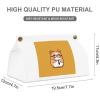 Cute Hamster Wearing Glasses Tissue Box Cover Tissue Box Holder PU Leather Tissue Box Cover Rectangle Tissue Box Covers Tissue Box Cover Square Tissue Cover for Bathroom Car Office view 2