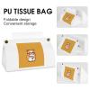 Cute Hamster Wearing Glasses Tissue Box Cover Tissue Box Holder PU Leather Tissue Box Cover Rectangle Tissue Box Covers Tissue Box Cover Square Tissue Cover for Bathroom Car Office view 4