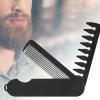 1 fine tooth 1" fine tooth and wide tooth 1" folding pocket comb suitable for outdoor travel hair and mustache maintenance view 2