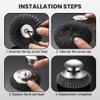 2025 New Stainless Steel Wool Scrubber with Handle, Heavy Duty Scrubber Detachable Metal Steel Scrubber Wool Pads for Cleaning Dishes, Cast Iron Pots, Stoves, Kitchen Sink (3 Pcs) view 4