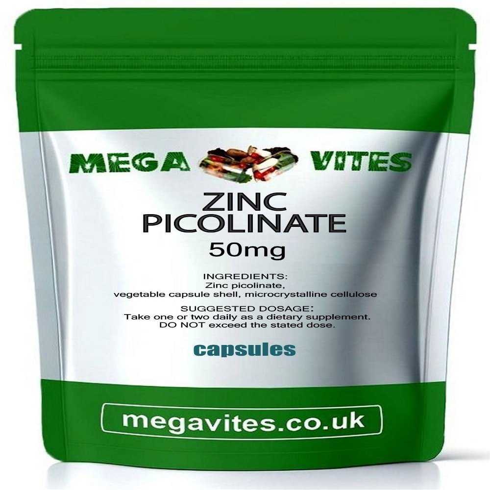 ZINC PICOLINATE Capsules 50mg x 365 - MEGAVITES AMINOLAB