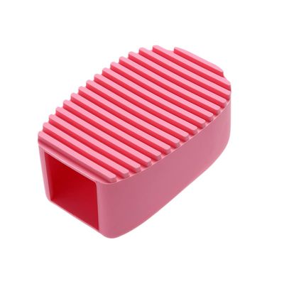 NOLITOY Mini Silicone Clothes Washing Brush Set 2pcs Handheld Laundry Scrubbing Brush with Non-slip Grip for Delicate Fabric Cleaning Blue and Pink