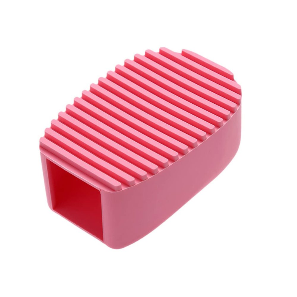 NOLITOY Mini Silicone Clothes Washing Brush Set 2pcs Handheld Laundry Scrubbing Brush with Non-slip Grip for Delicate Fabric Cleaning Blue and Pink