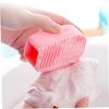 NOLITOY Mini Silicone Clothes Washing Brush Set 2pcs Handheld Laundry Scrubbing Brush with Non-slip Grip for Delicate Fabric Cleaning Blue and Pink view 4