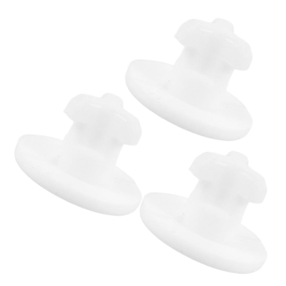 Cabilock Silicone Plugs for Freshness Retention for Lunch Box and Food Container 3pcs Silicone Sealing Stopper Leakproof and Air Circulation Valve Accessories, White